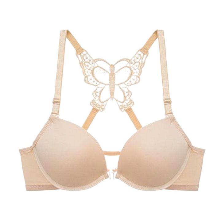 Butterfly Front Open Push Up Bra & Panty Set