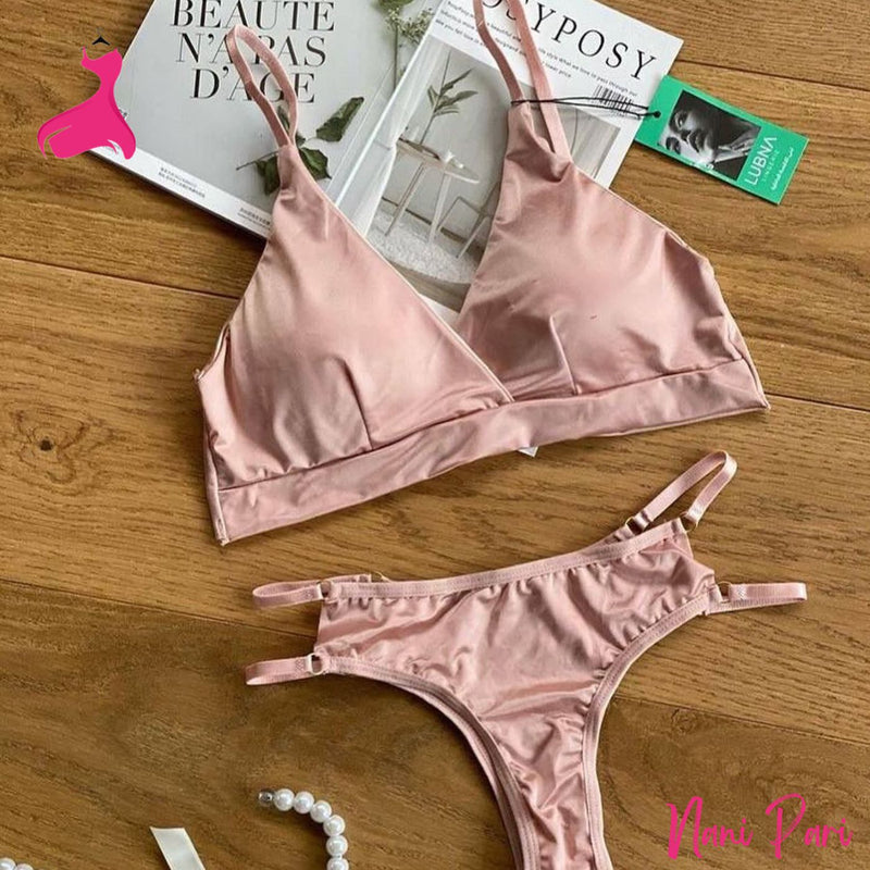 Slik Bralette T- Penty Set