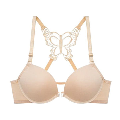 Butterfly Front Open Push Up Bra & Panty Set