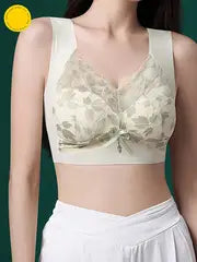 Elegant Floral Lace Wireless Bra for Women