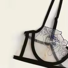 Imported elegance with the Lace Bloom Bra & Panty Set