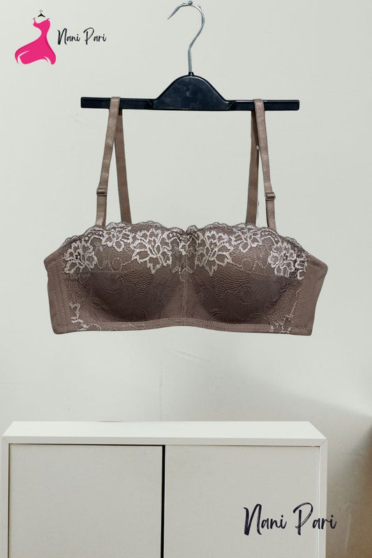 IMPORTD THAI. PREMIUM THIN PAD FLORAL EDGE LACE BRA