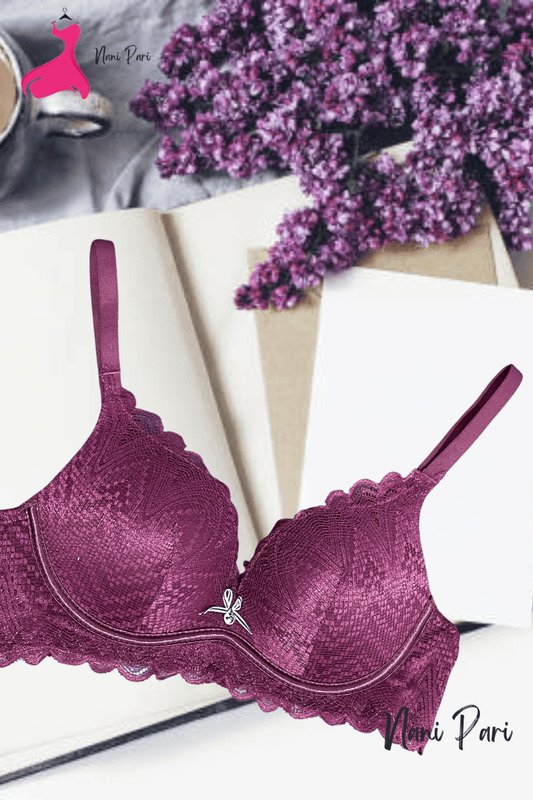 Front Net Thin Padded Stylish Bra