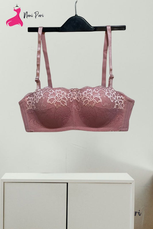 IMPORTD THAI. PREMIUM THIN PAD FLORAL EDGE LACE BRA