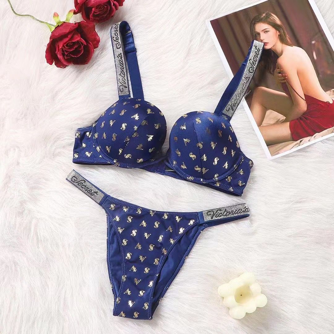Victoria secret push up rhinestone bra with panty Underwear