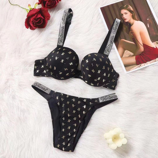 Victoria secret push up rhinestone bra with panty Underwear