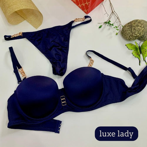 LOOP BUCKLE THIN PAD BRA SET SILK STUFF