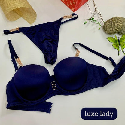 LOOP BUCKLE THIN PAD BRA SET SILK STUFF