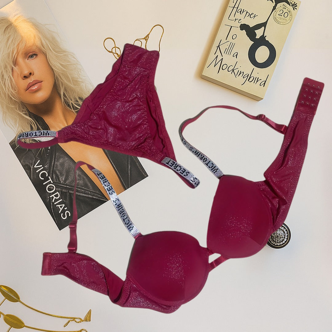 Shiny Fabric Victoria’s Secret Bra & Panty Set