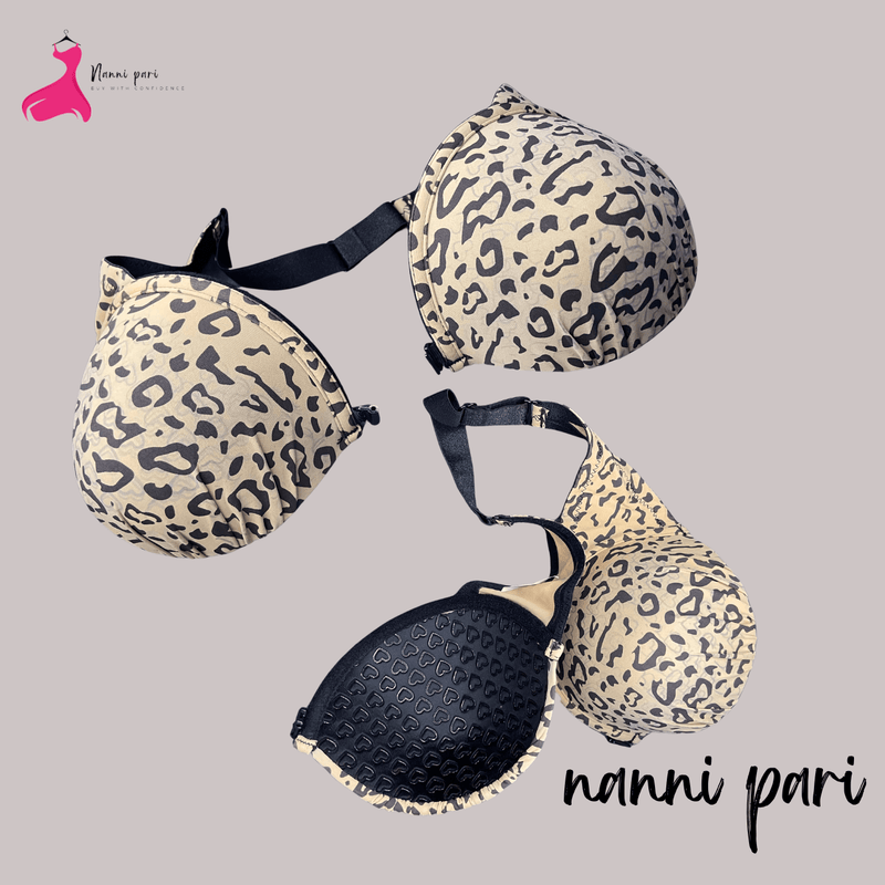 Leopard Style Soft Strepless Comfort Bra