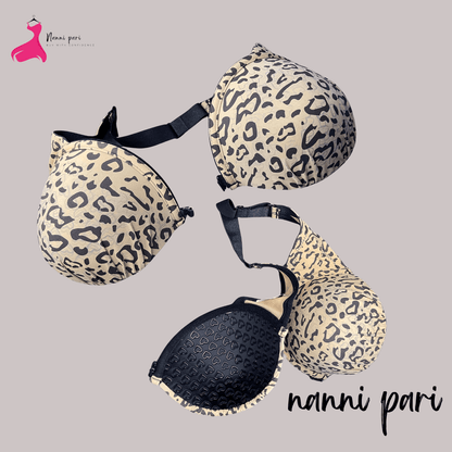 Leopard Style Soft Strepless Comfort Bra