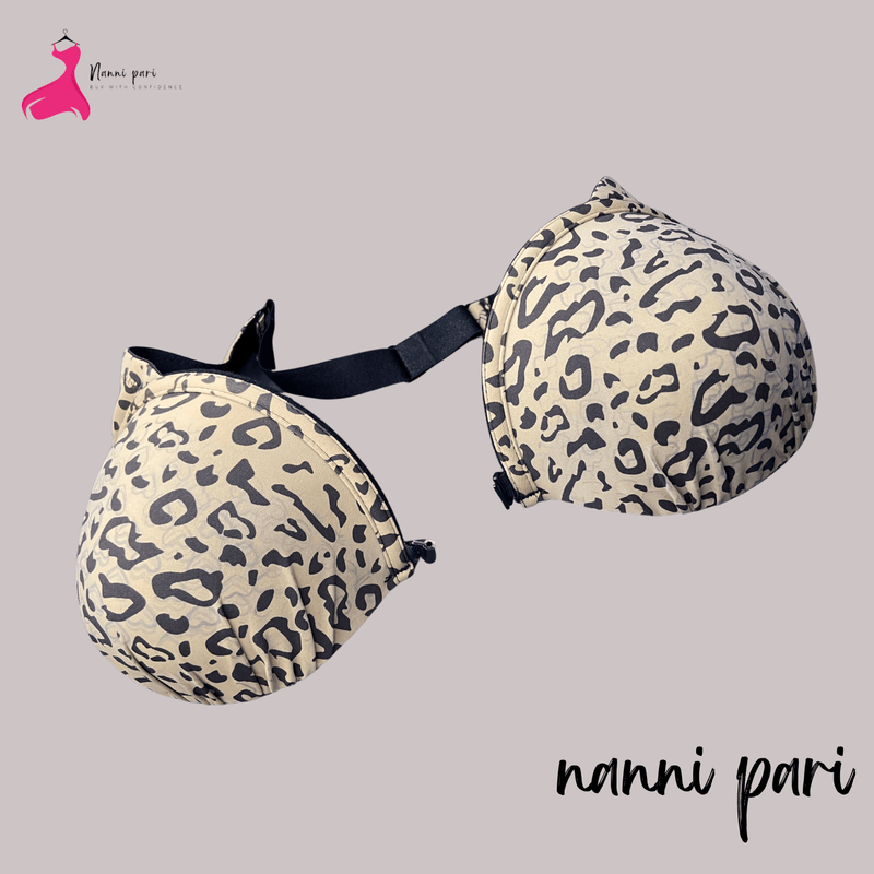 Leopard Style Soft Strepless Comfort Bra