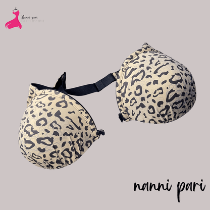 Leopard Style Soft Strepless Comfort Bra